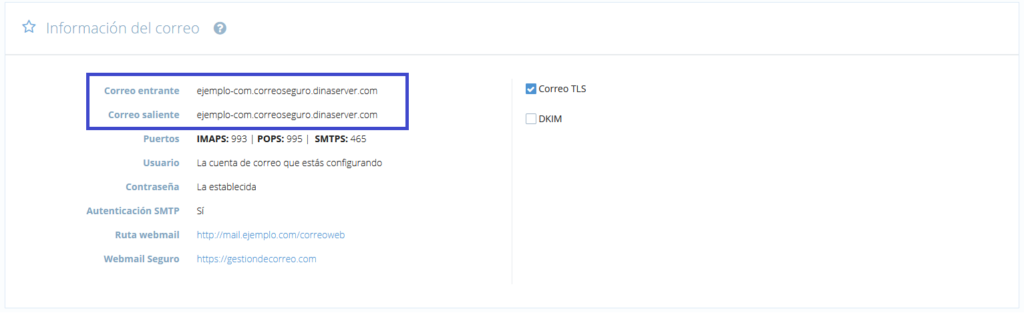 Configuración correcta de servidores de correo seguro